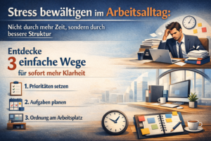 Stress bewältigen im Arbeitsalltag: 3 einfache Wege für mehr Struktur
