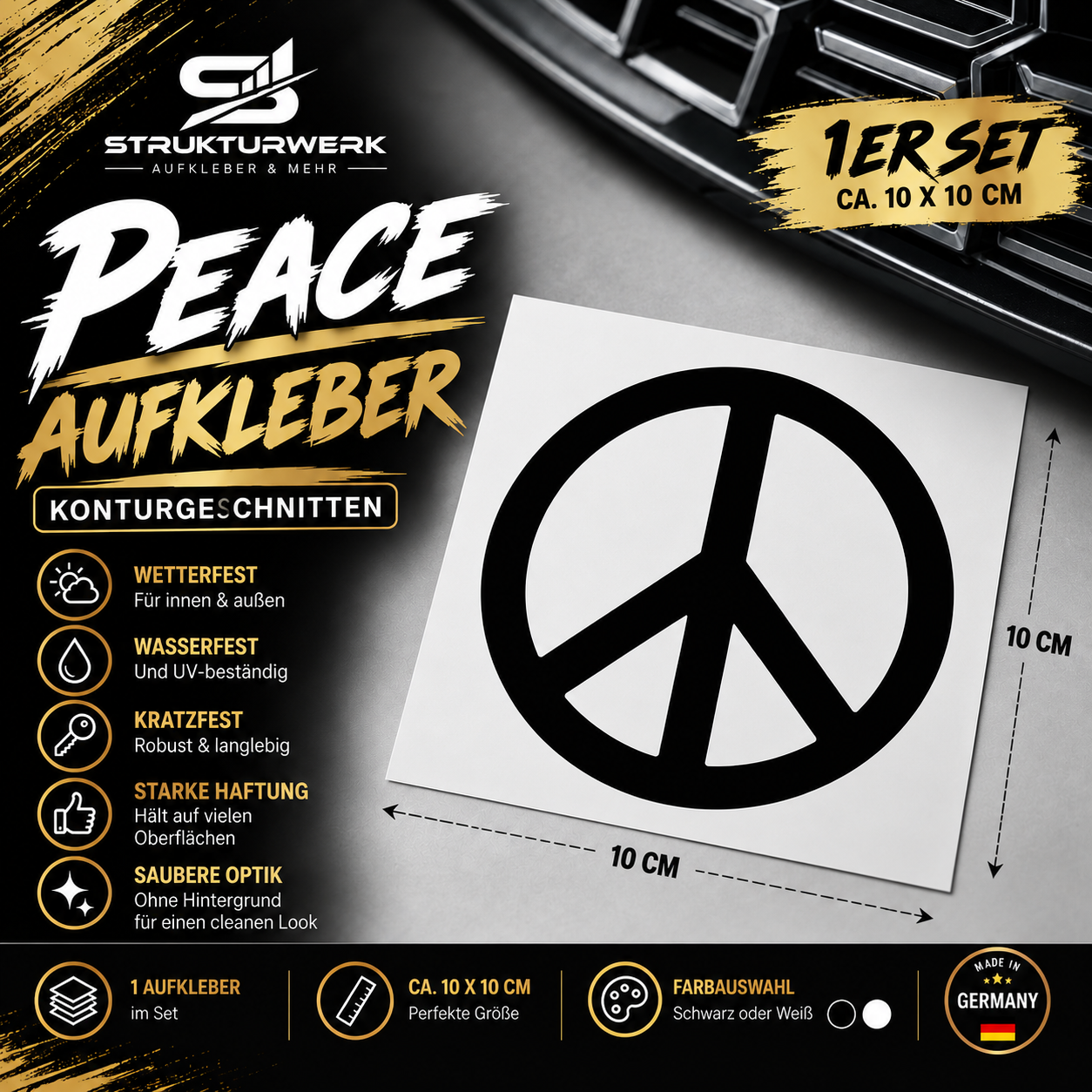 Peace Zeichen Aufkleber