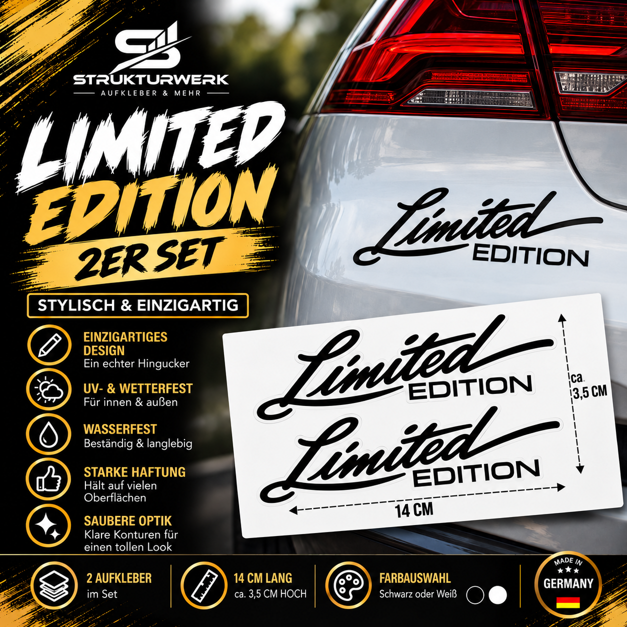 Limited Edition Aufkleber 2ER Set