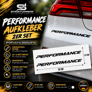 PERFORMANCE AUFKLEBER 2ER SET