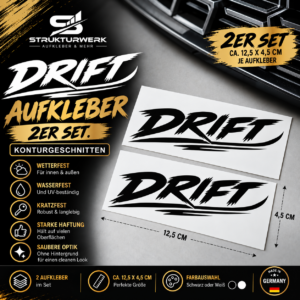 DRIFT Aufkleber 2ER Set Tuning JDM Drift Auto Sticker