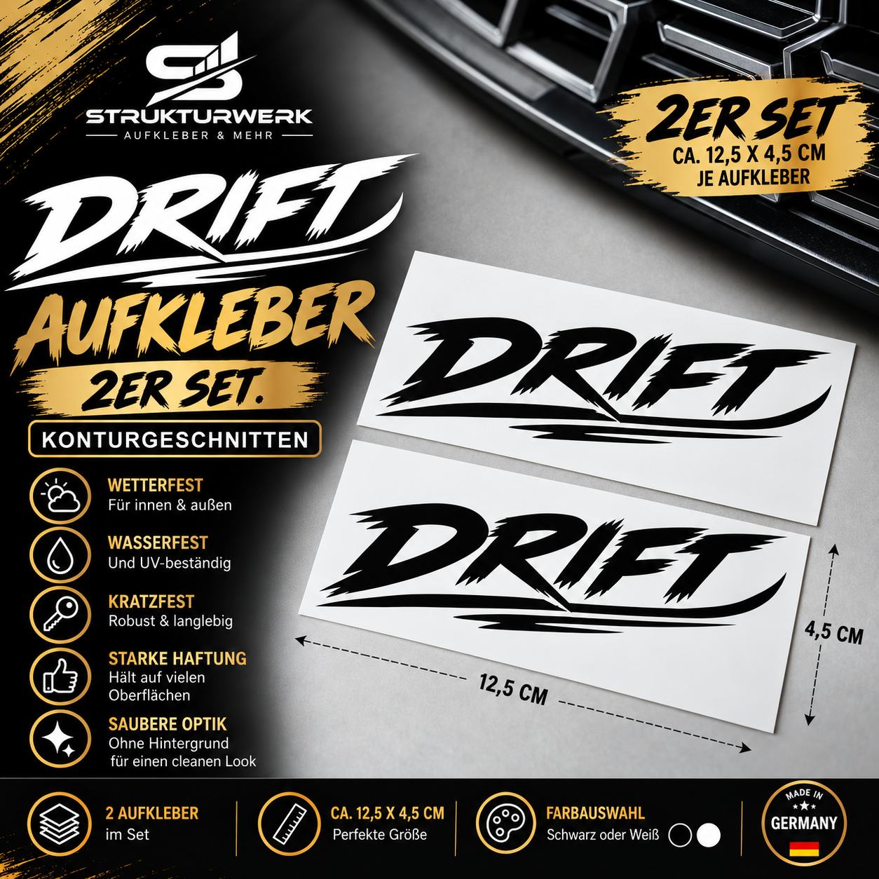DRIFT Aufkleber 2ER Set Tuning JDM Drift Auto Sticker