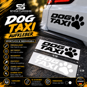Premium Auto-Aufkleber „Dog Taxi“ – Sportlich & Individuell